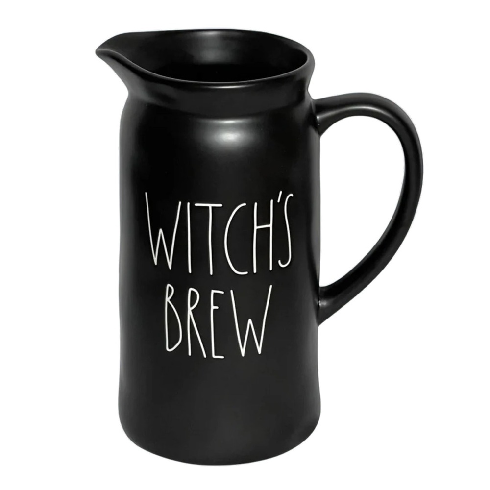 Rae Dunn Black Witch's Brew Ceramic Pitcher